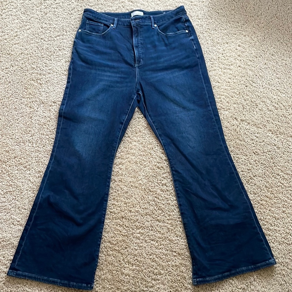LOFT curvy slim flare jeans 16
